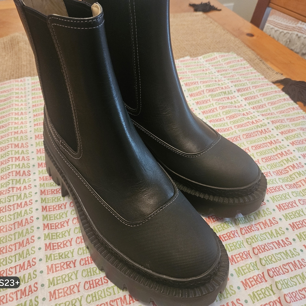 Black Coach Booties Size 36.5/6B